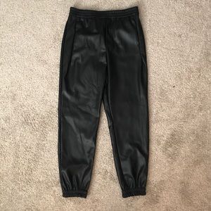 Zara Leather Joggers